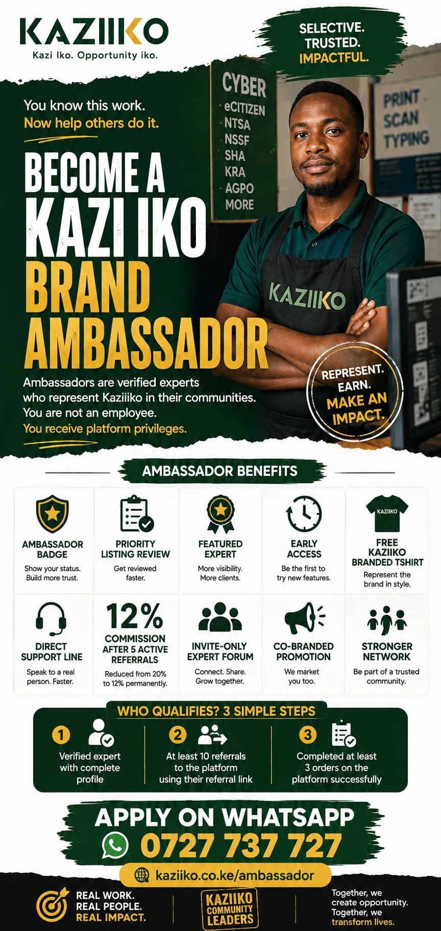 Kaziiko Brand Ambassador flyer